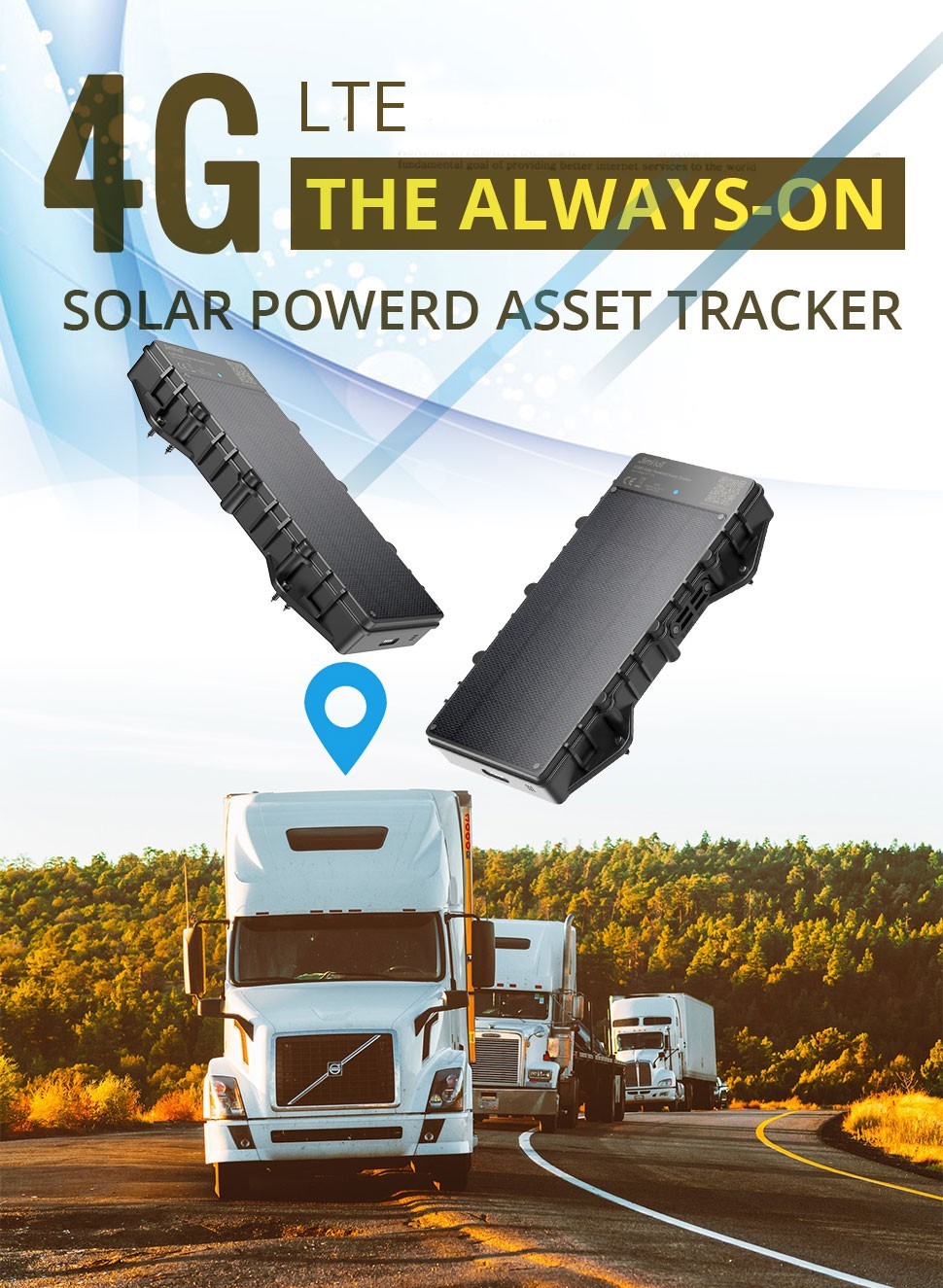 Localizador GPS solar 4G con GPS/WIFI/BDS/LBS + batería 10000mAh y protección IP67