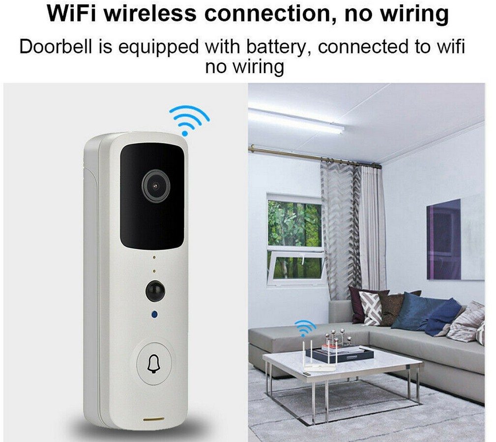 Timbre inalámbrico - Timbre WiFi con detección de movimiento y cámara HD