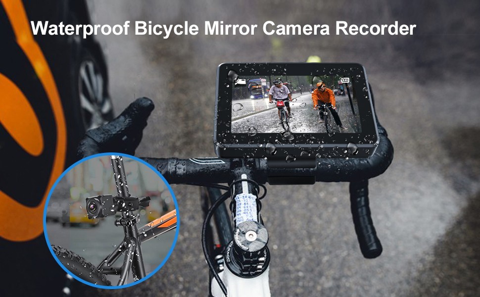 Cámara para bicicleta impermeable ip68 con kit de monitor