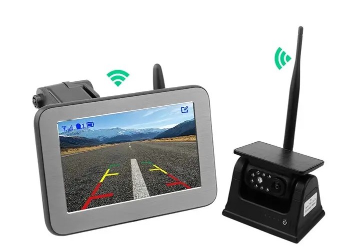 Kit de marcha atrás para coche, caravana, camión, inalámbrico, wifi, magnético, solar