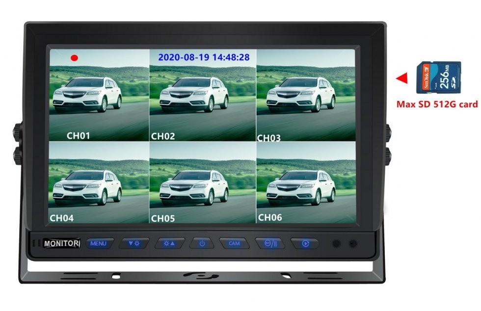 monitor de marcha atrás - tarjeta sd hasta 512 GB