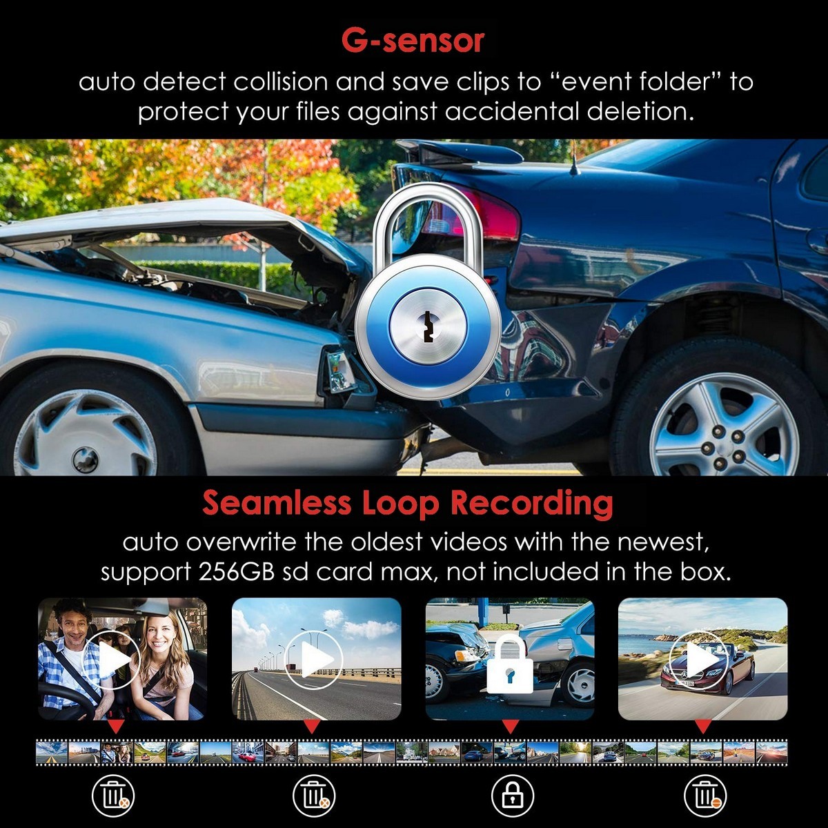 sensor G integrado - cámara de coche