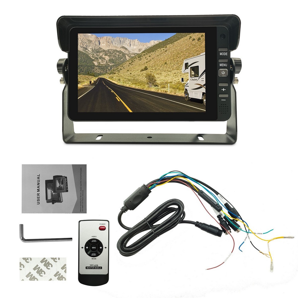 Monitor de coche de 7 pulgadas - contenido del paquete