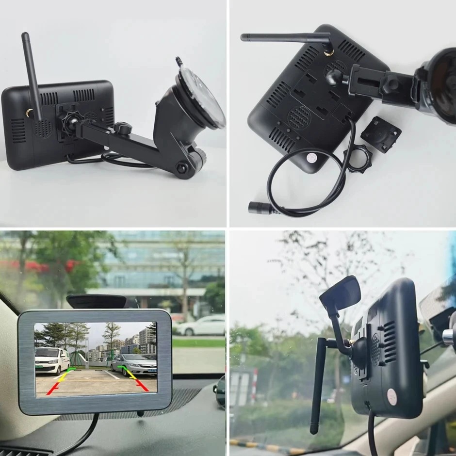 Monitor y cámara de marcha atrás para furgonetas de coche