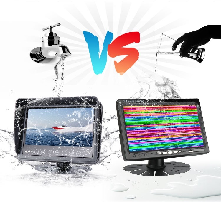 Monitor LCD de 7" totalmente metálico, resistente al agua y de alta calidad