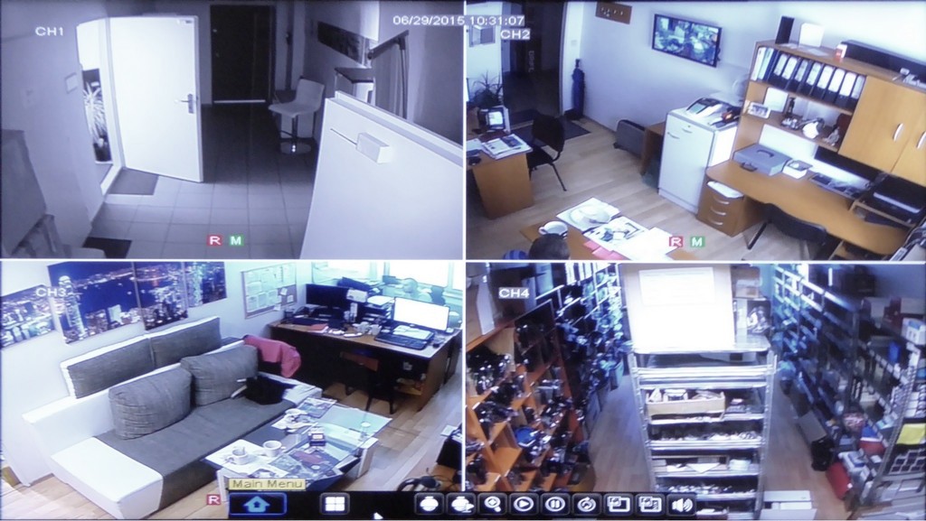 Configuración de IQ DVR CCTV grabación en vivo