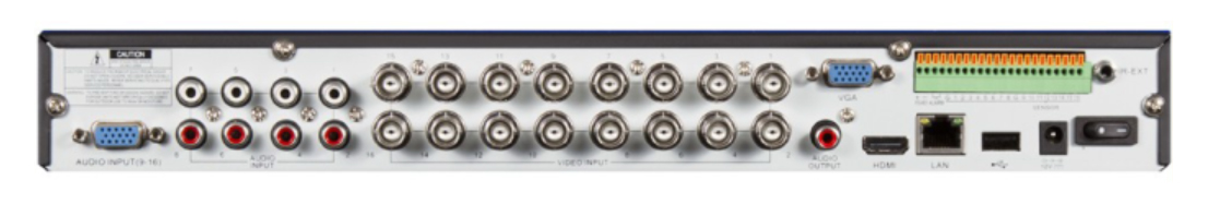 Entradas y salidas del grabador DVR XHR1080