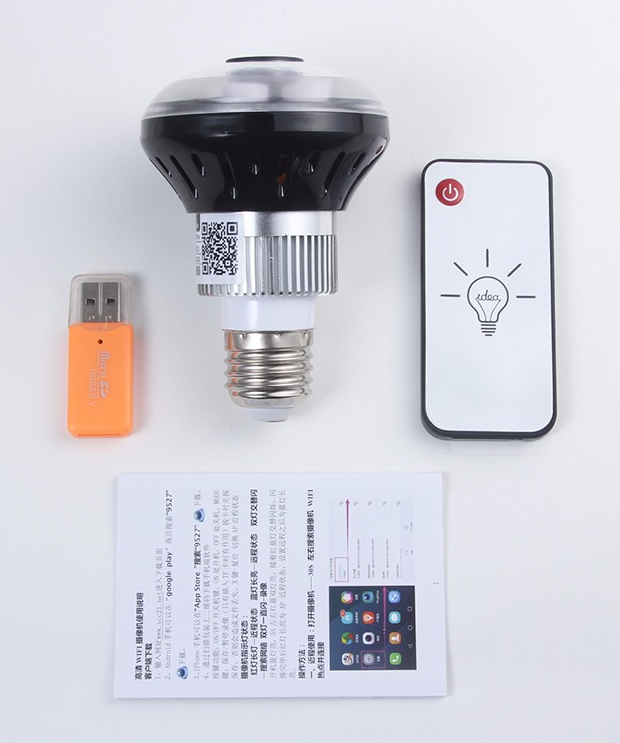 cámara wifi oculta en bombillas LED