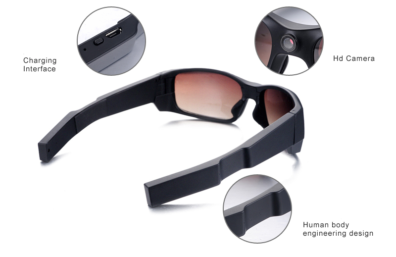 unas gafas elegantes con una cámara