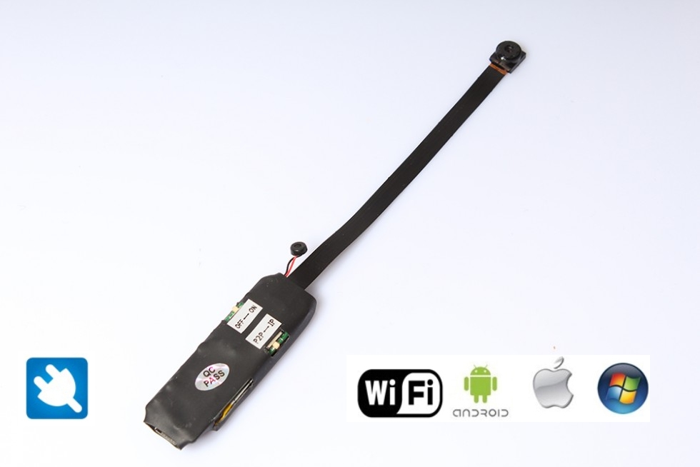 Mini cámara estenopeica wifi con batería integrada y antena