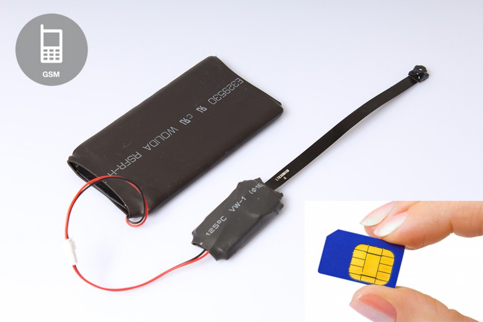 Cámara estenopeica espía gsm en tarjeta sim y sd