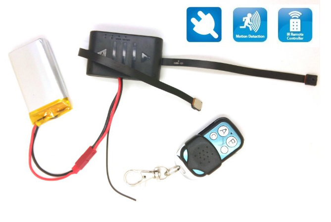 Cámara espía de doble orificio con detección de movimiento para control remoto