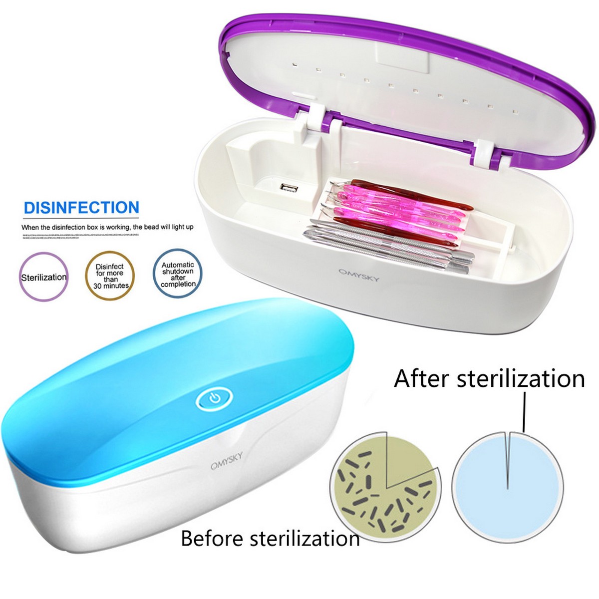 caja de esterilización ultravioleta