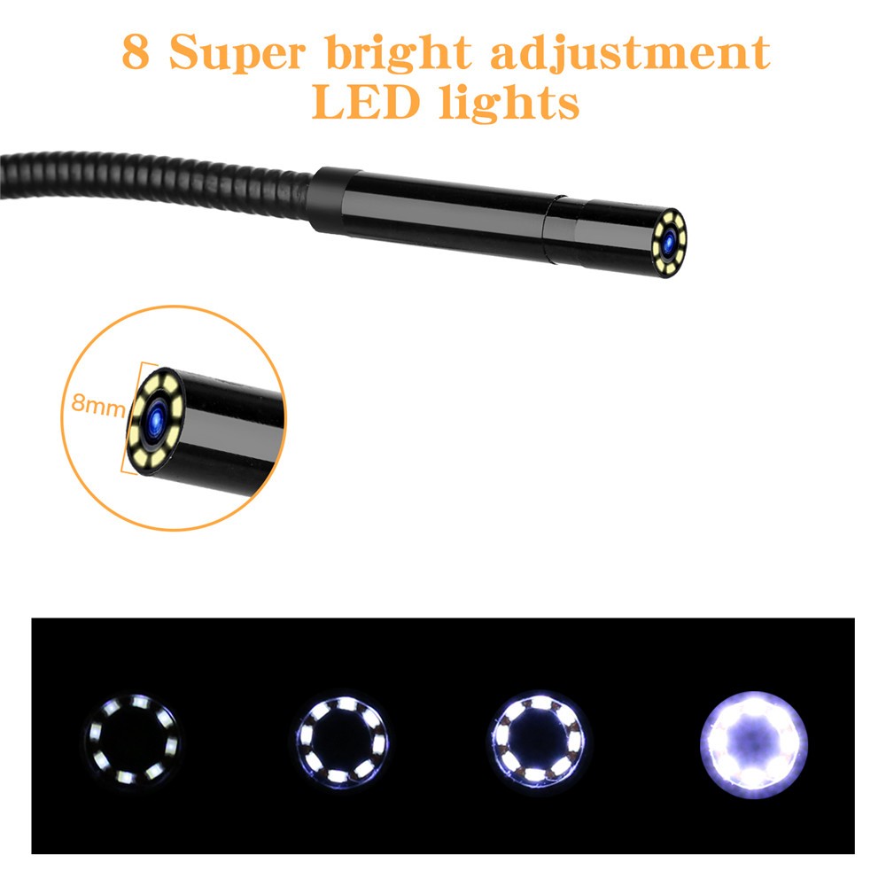 camara endoscopica con luces led