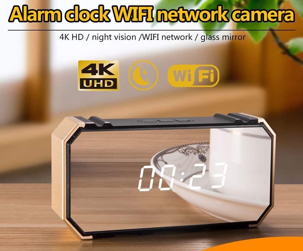 Cámara wifi 4K en despertador