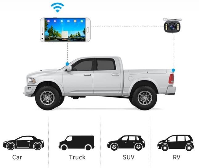 aparcamiento universal wifi cámara de coche a través de teléfono móvil