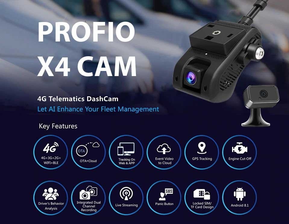 sistema de cámara de coche dual cloud profio x4 con gps