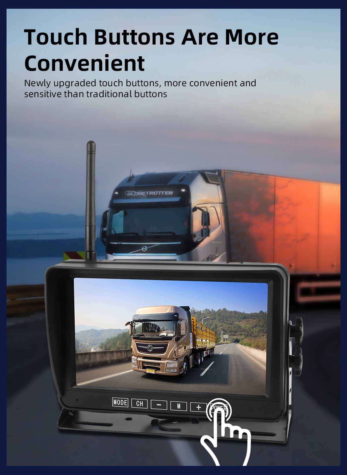 monitor de sistema de estacionamiento inalámbrico - para camiones