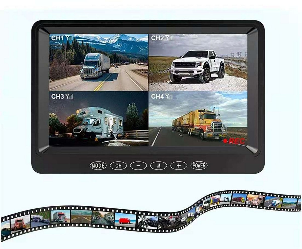Monitor de coche de 7 pulgadas DVR - Grabación en tarjeta SD