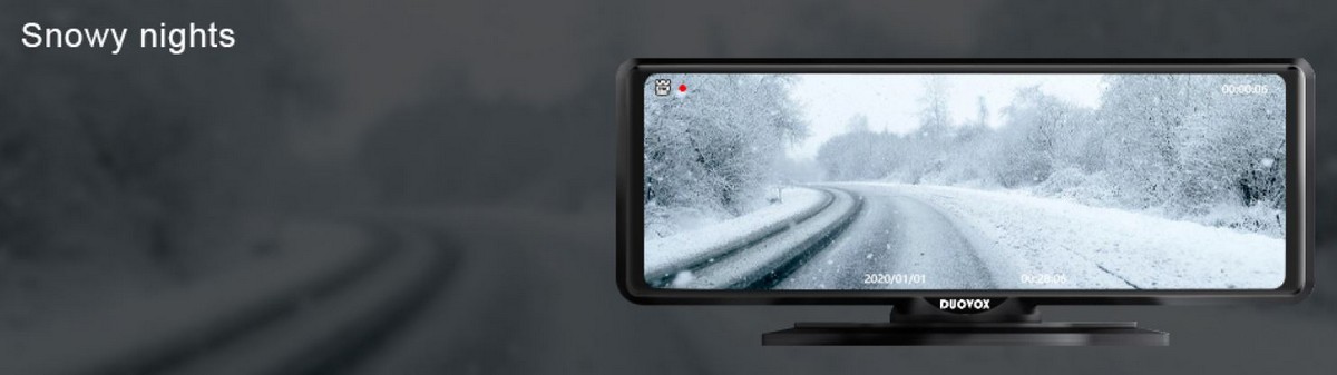 duovox v9 mejor cámara de coche - nevadas