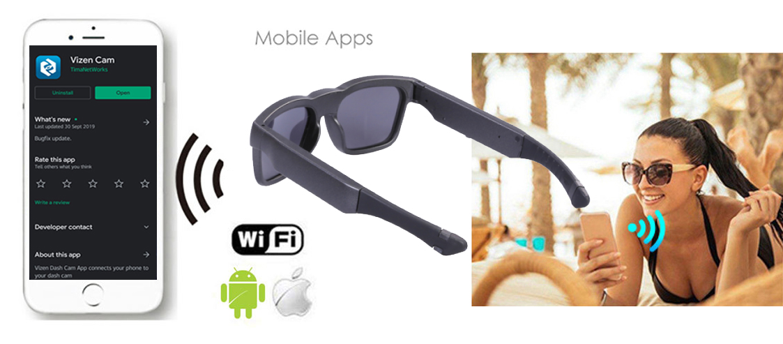 gafas wifi de transmisión en vivo - gafas de sol espía