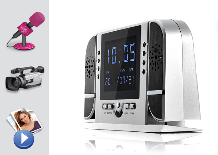 Despertador LCD con cámara + detección de movimiento + LED IR nocturno
