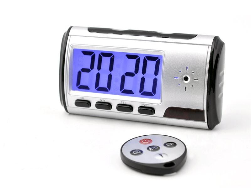 Despertador con mini cámara y detección de movimiento