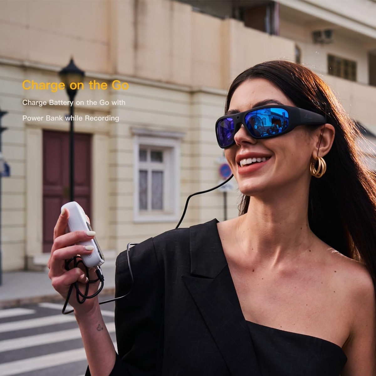 Gafas con grabación de audio y vídeo incorporada