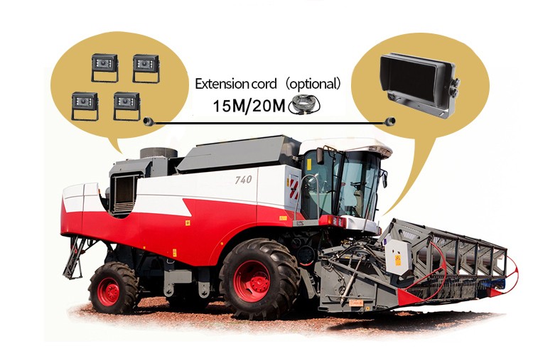 monitor de marcha atras con registro para maquinas agricolas
