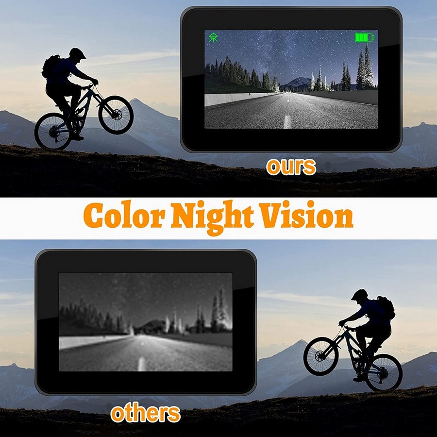 sistema de cámara para bicicletas, visión nocturna a color